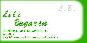 lili bugarin business card